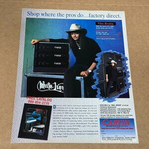 Vito Bratta of White Lion - Carvin Amps - 1991 Print Advertisement